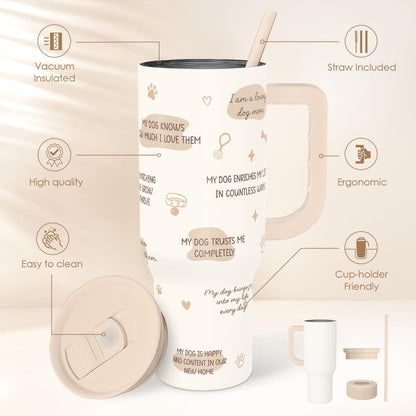 SANDJEST Pickleball 40oz Tumbler With Handle and Straw, Pickleball Queen Insulated Stainless Steel Travel Coffee Mug for Women Girls Players, Gift Idea for Birthday Christmas Mothers Day