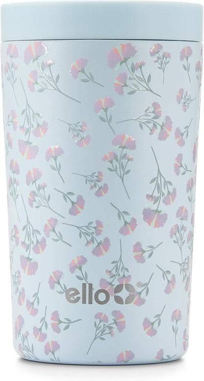 Ello Miri 16oz Vacuum Insulated Stainless Steel Travel Mug, Leak-Proof Slider Lid, Keeps Hot for 5 Hours, Perfect for Coffee or Tea, BPA-Free, Fits Most Cupholders, Holiday Gift, Speckle