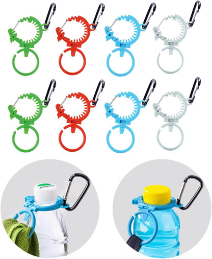 Heavy-Duty Water Bottle Holder with Carabiner – Fits 1.0" or 1.4" Bottles, Holds Towels or Hats,Outdoor Hiking Water Bottle Clip.