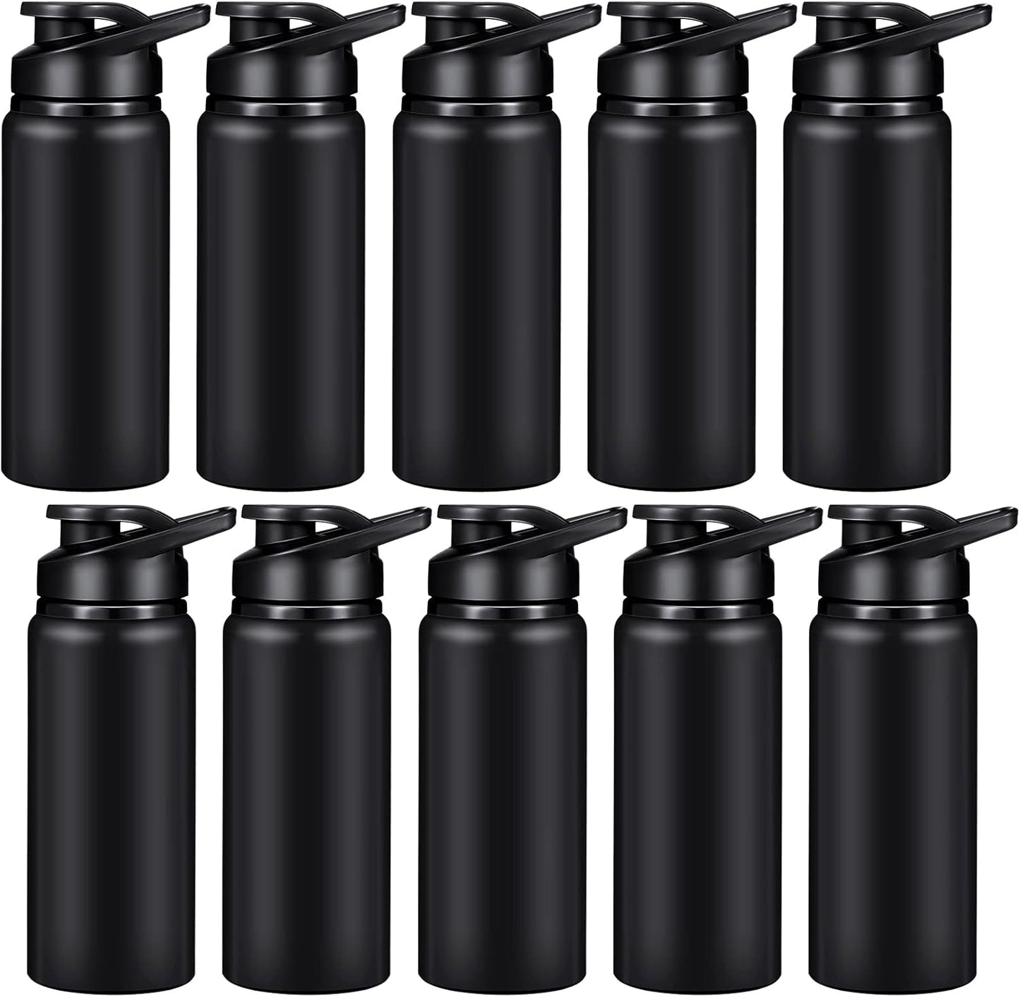CHENGU Water Bottle Bulk 20 oz Aluminum Reusable Bottles Lightweight Snap Lid Water Cups Easy Carry Leak Proof Travel Tumbler for Gym Sports Camping Hiking Fishing