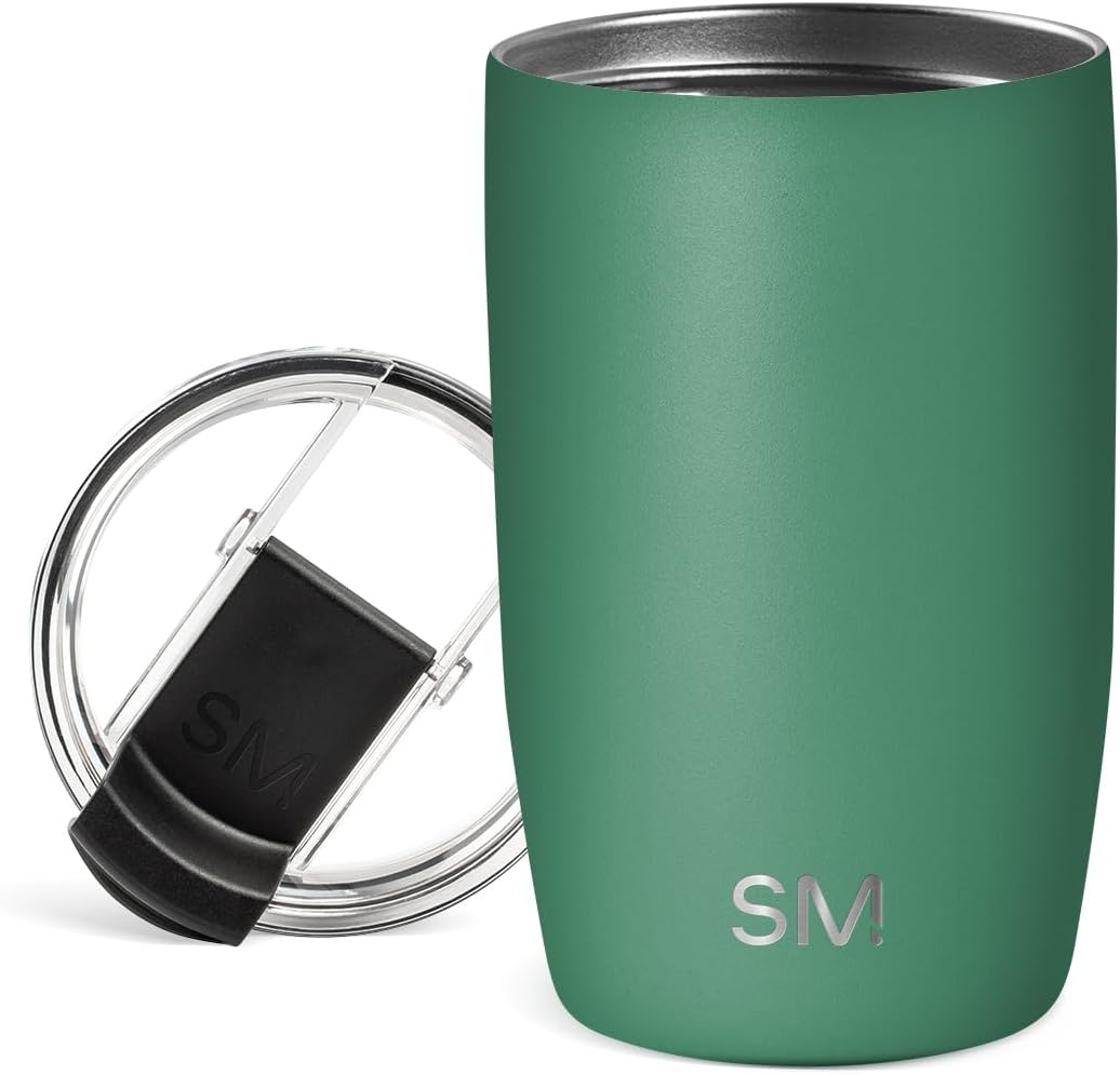 Simple Modern Voyager Tumbler with Flip Lid | Travel Coffee Mug | Insulated Stainless Steel Cold Brew Iced or Hot Coffee Cup | Gifts for Women Men Her Him | 16oz, Almond Birch