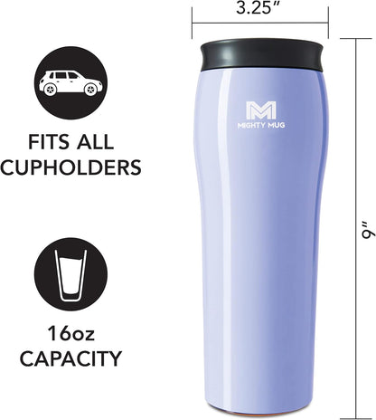 Mighty Mug | The Untippable Mug | Grips When Hit, Lifts for Sips | Insulated Stainless Steel Tumbler | Cupholder Friendly | Gifts for Women Men All | Leakproof | 6 Hour Hot / 24 Cold | 16oz | Teal