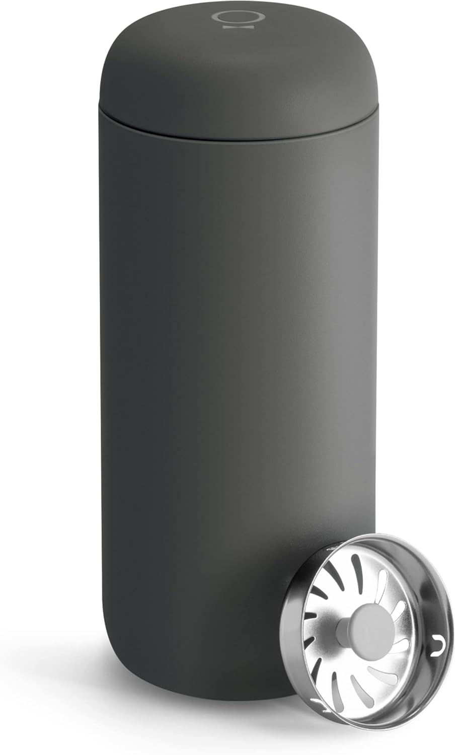 Fellow 16 oz Carter Move Travel Mug - Vacuum-Insulated Stainless Steel Travel Coffee Mug - Coffee Tumbler with Ceramic Interior and Splash Guard - Matte Black