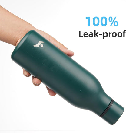 Konokyo Insulated Water Bottle with Strap,18 oz Double Wall Stainless Steel Vacuum Bottles Metal Water Flask,Macaron Green - Colors A