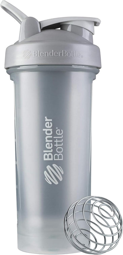 BlenderBottle Classic V2 Shaker Bottle Perfect for Protein Shakes and Pre Workout, 20-Ounce, Clear/Black