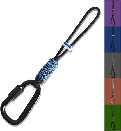Paracord Keychain/Carabiner Clip - Jaymokes D Ring Metal Hook for Water Bottle, Key, Backpacks and More