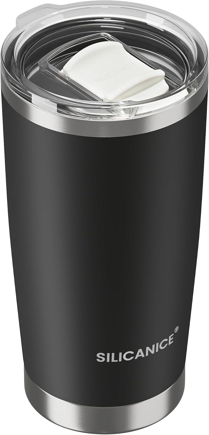 20oz Hygienic Insulated Tumbler — 100% Leakproof Lid with Removable Spout & Straw, Reinforced Vacuum-Protection Base, Cup Holder Friendly, for Iced Coffee, Smoothie/Water on the Go - Pink Sand