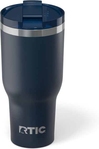 RTIC 20oz Essential Tumbler with Lid, Ceramic Lined, Insulated, Stainless Steel, Metal, Double Wall Vacuum-Insulation, Travel Cup for Iced Coffee, Tea, Hot and Cold Drink, Graphite