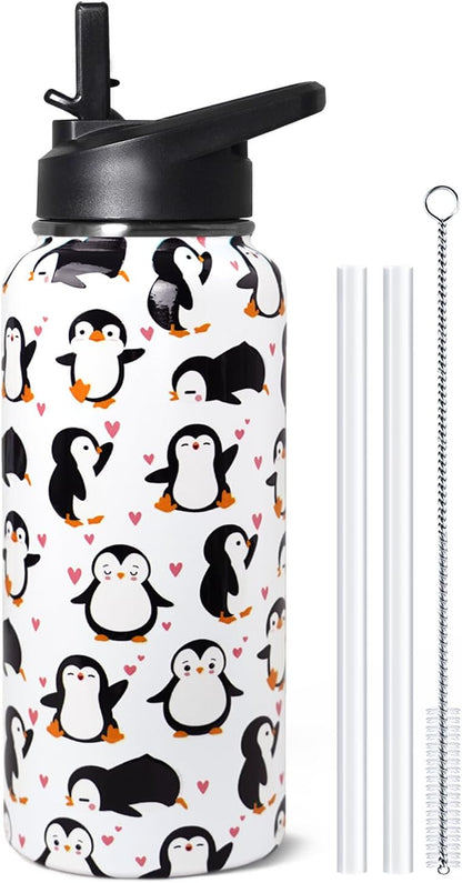 32 oz Pickleball Insulated Water Bottle with Straw - Pickleball Gym Hiking Sports Coffee Mug | Perfect Pickleball Gifts for Women, Pickleball Decor Accessories