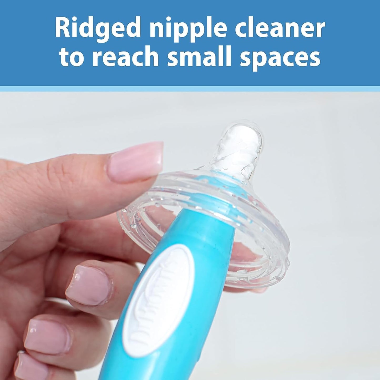 Dr. Brown's Silicone Cleaning Brush Set with Bottle, Spout, and Straw Brush, 3 Brushes to Clean Baby Bottles, Spouts, Nipples, and Straws, BPA Free – 3-Pack