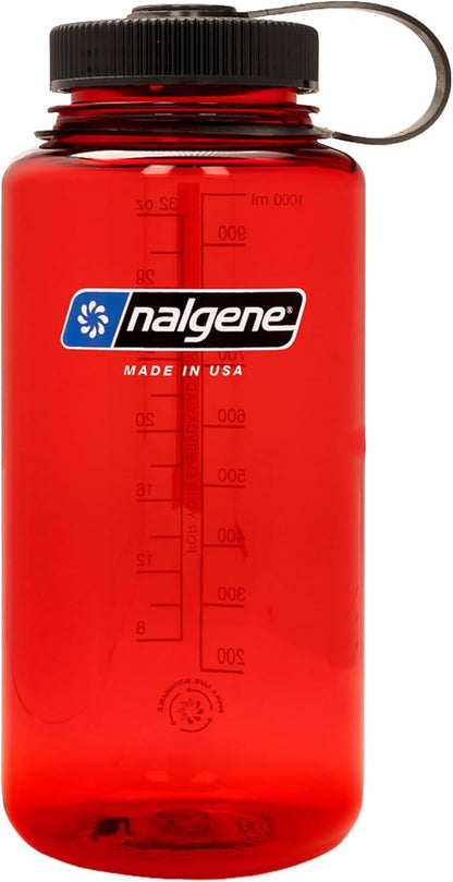 Nalgene 32 oz Wide Mouth Water Bottle | BPA-Free, Durable & Leak Proof, Lightweight Bottle for Hiking & Gym, Work & Travel