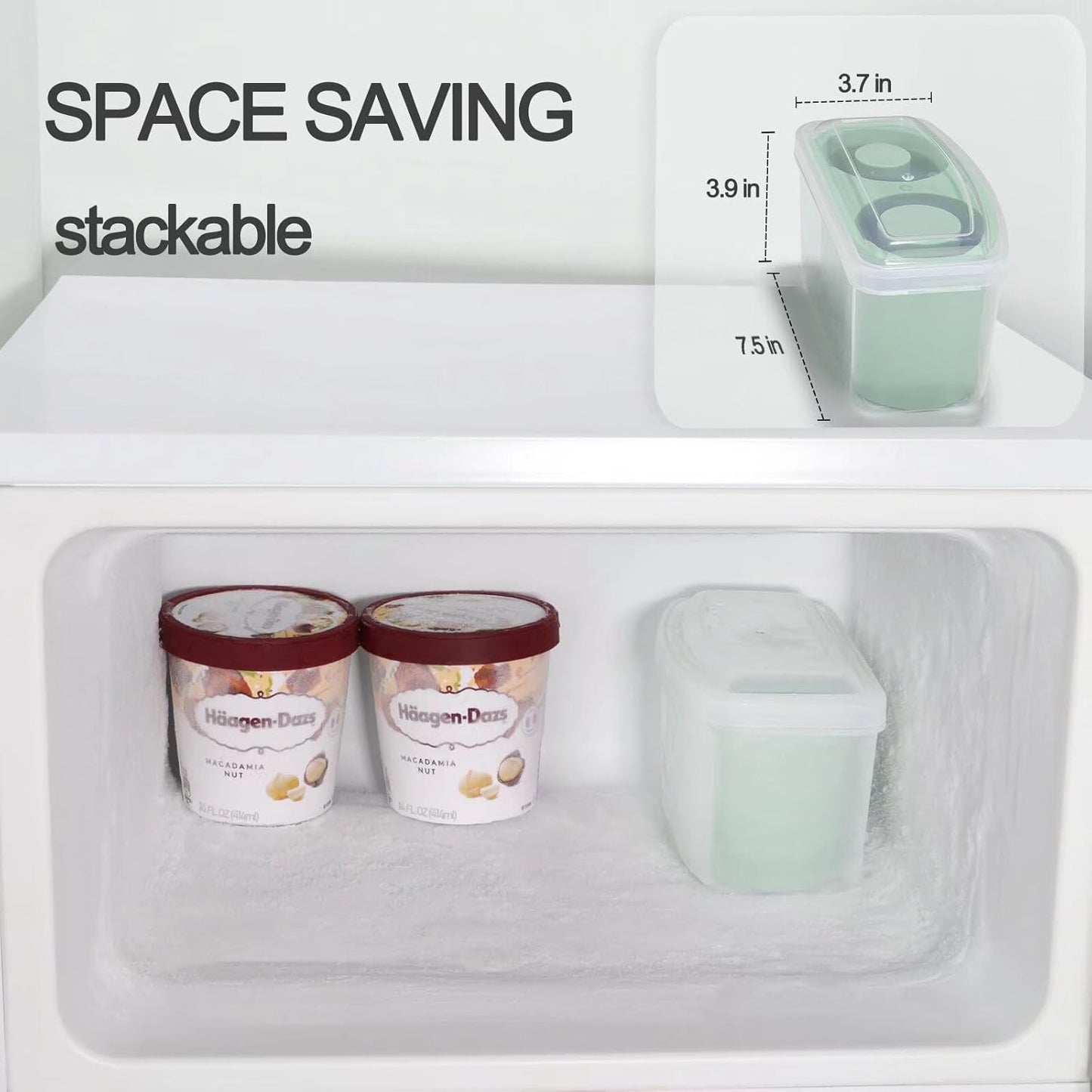 Ice Mold for Stanley Cup, Silicone Ice Cube Tray for Stanley Cup 30oz-40oz, Tumbler Ice Mold with Lid and Bin, Easy Release Cylinder Ice Cube Mold, 1 Pack, Eucalyptus