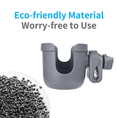 Suranew Universal Stroller Cup Holder, Adjustable Drink Holder with Phone Holder for Baby Stroller, Wheelchair, Walker, Bike, Scooter, Gifts for Family Member.