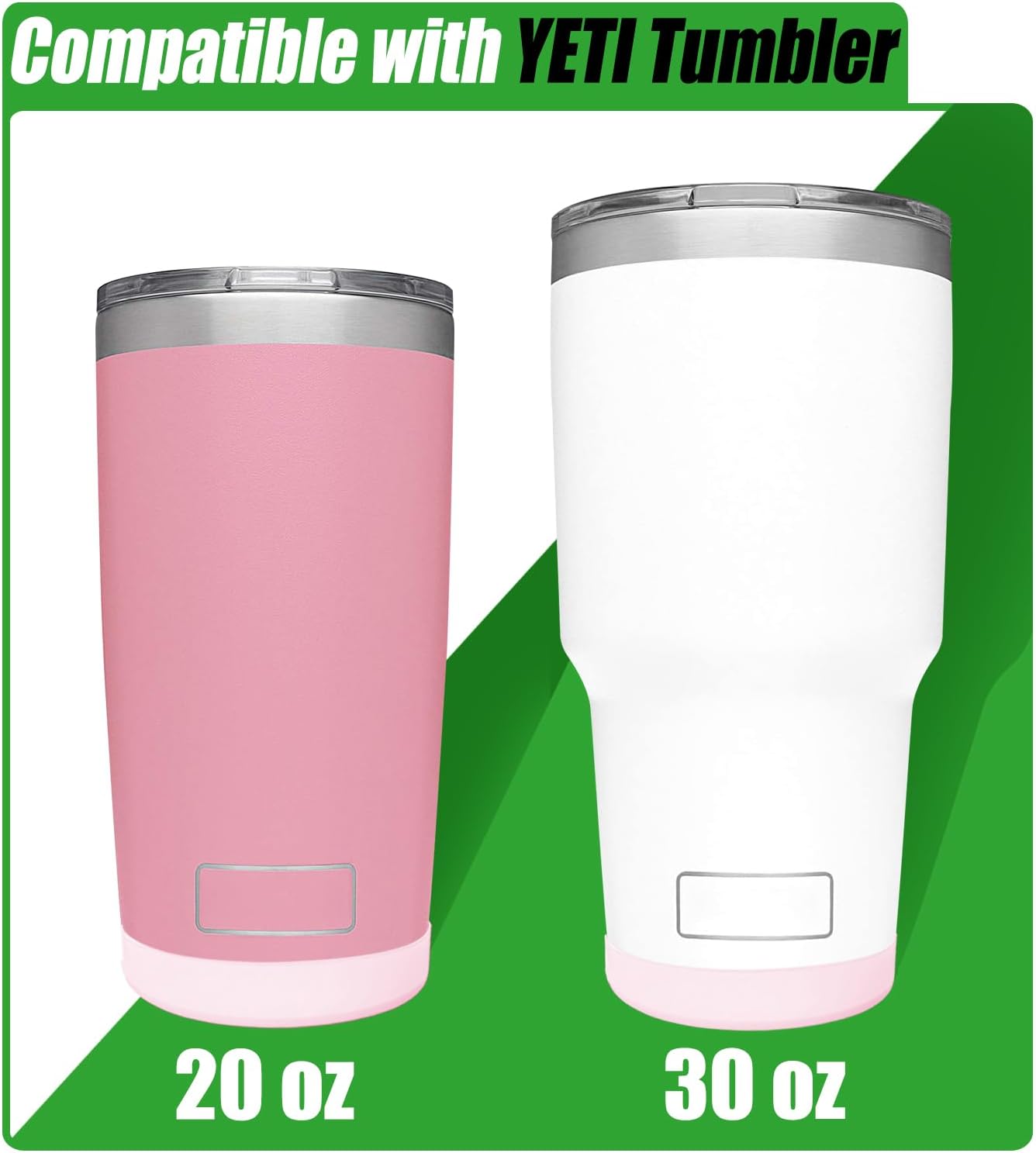 Silicone Boot Sleeve for YETI Tumbler 30 oz, 20 oz - Safer Protection and Less Noise for Yeti Coffee Mug Cup 20oz 30 oz - Dishwasher Safe