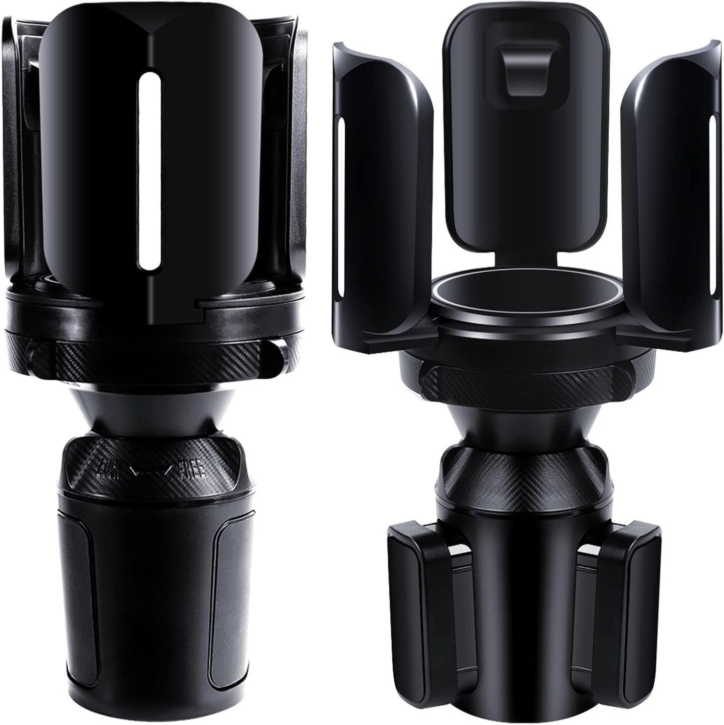 Cup Holder Expander for Car with Adjustable Holder & Base, Compatible with 10 to 64 oz Yeti Ramblers, Stanley, Hydro Flask, Nalgene, Hold 2.9" to 5.5" Large Bottles Mugs Food Drink, Car Cup Holder