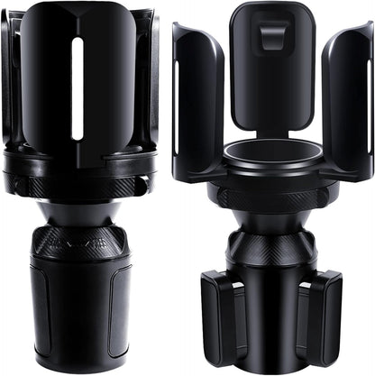 Cup Holder Expander for Car with Adjustable Holder & Base, Compatible with 10 to 64 oz Yeti Ramblers, Stanley, Hydro Flask, Nalgene, Hold 2.9" to 5.5" Large Bottles Mugs Food Drink, Car Cup Holder