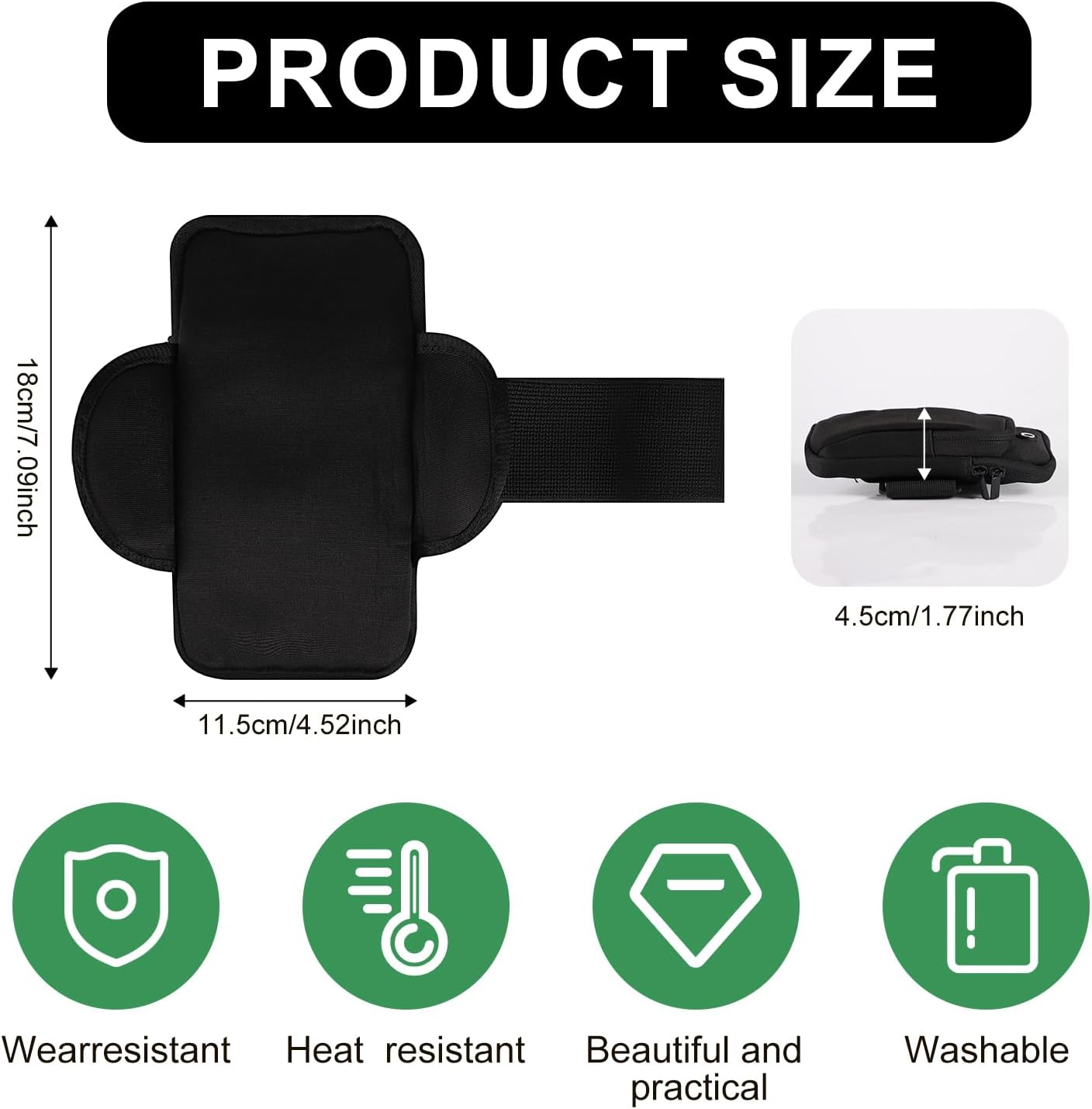 Gym Water Bottle Pouch, Double Layer Water Bottle Holder Water Bottle Sleeve Bag for Cards Keys Wallet Running Phone Holder Gym Phone Bag for Men Women Running Sports Bike
