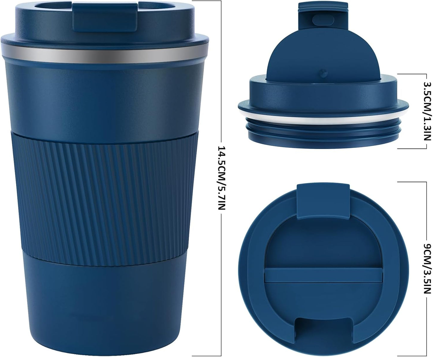 KETIEE Travel Coffee Mug Spill Proof 12oz, Insulated Travel Mug to Go, Reusable Coffee Cup with Seal Lid, Vacuum Stainless Steel Tumbler for Hot/Cold Drinks (Red)