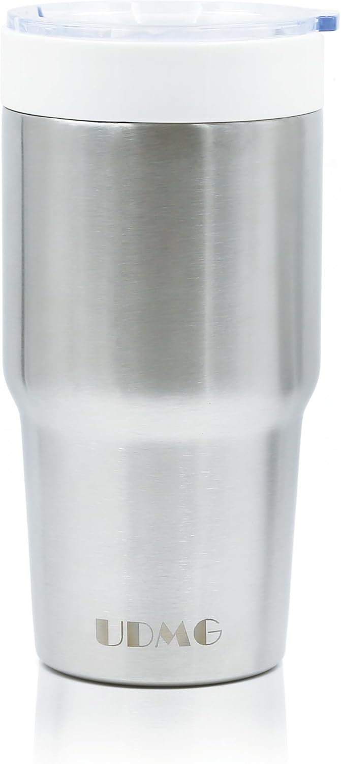 True Ceramic Lined (Not Coated) Stainless Steel Vacuum Insulated Travel Coffee Tumbler, No Metallic Taste, 16oz for Coffee & Tea On-The-Go (Original Steel)