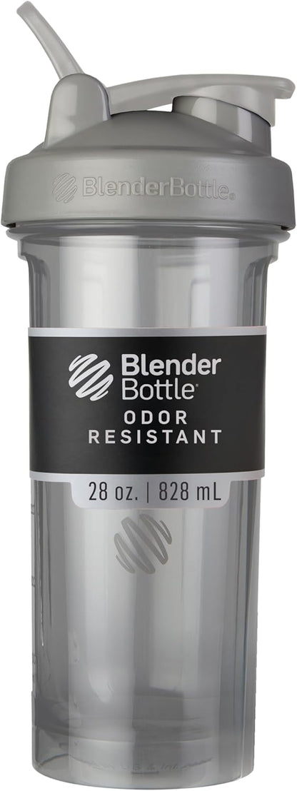 BlenderBottle Shaker Bottle Pro Series Perfect for Protein Shakes and Pre Workout, 24-Ounce, Black