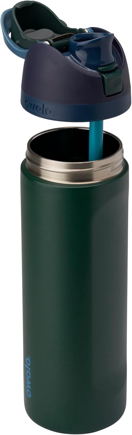 Owala FreeSip Insulated Stainless Steel Water Bottle with Straw, BPA-Free Sports Water Bottle, Great for Travel, 32 Oz, Denim
