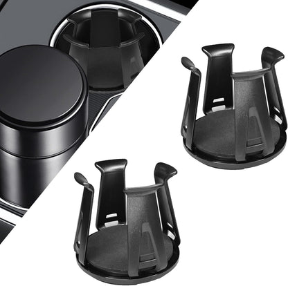Car Cup Holder Expander, 2PCS Cup Holder Insert Adapter for Car, Adjustable Automotive Slim Can Cupholder Expander for Fixing Beverage Bottle Water Cups, Adhesive Energy Drink Storage Rack