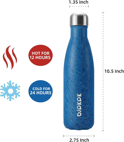 BJPKPK Insulated Water Bottle 12oz Small Stainless Steel Water Bottles Reusable Metal Thermal Keep Cold and Hot,Dreamy Purple - Colors A