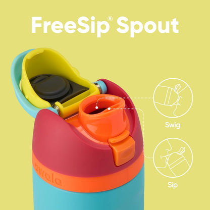 Owala FreeSip Insulated Stainless Steel Water Bottle with Straw, BPA-Free Sports Water Bottle, Great for Travel, 32 Oz, Denim