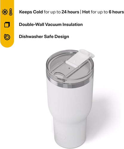 RTIC 20oz Essential Tumbler with Lid, Ceramic Lined, Insulated, Stainless Steel, Metal, Double Wall Vacuum-Insulation, Travel Cup for Iced Coffee, Tea, Hot and Cold Drink, Graphite