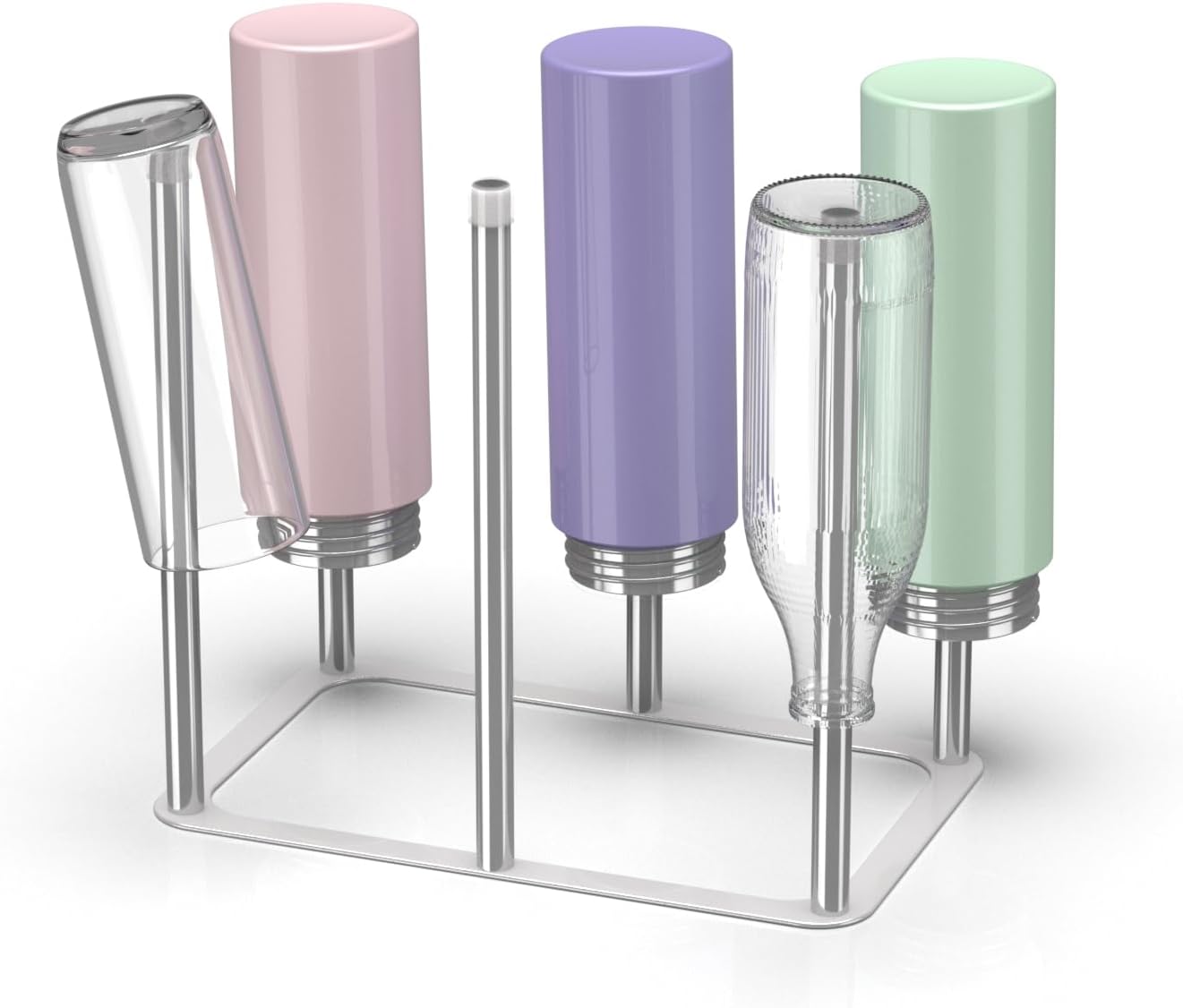 Water Bottle Drying Rack,Stainless Steel Bottle Rack Dryer, Plastic Bag Drying Rack, Dry Rack for Bottles,Space Saving Countertop Rack for Glass,Cups, Mugs,Mason Jars and Sports Bottles