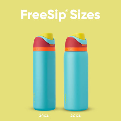 Owala FreeSip Insulated Stainless Steel Water Bottle with Straw, BPA-Free Sports Water Bottle, Great for Travel, 32 Oz, Denim