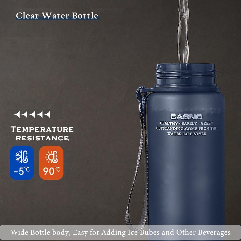 DEARART 20oz Water Bottles with Locked Button, Frosted Bottle One Hand, 100% Leakproof No Straw Direct Spout, Suit Sport Office School Travel Yoga Gym, Red