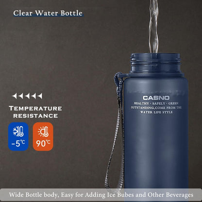 DEARART 20oz Water Bottles with Locked Button, Frosted Bottle One Hand, 100% Leakproof No Straw Direct Spout, Suit Sport Office School Travel Yoga Gym, Red