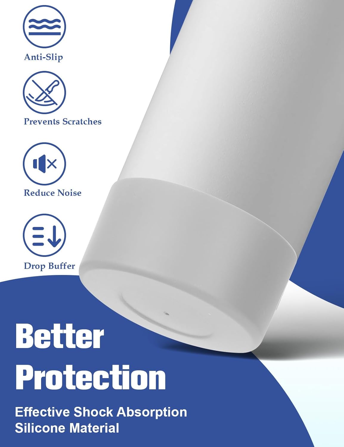 Mity rain 2PCS Silicone Boot for Owala Water Bottle 24 oz 32 oz, Anti-Slip Protective Sleeve Bottom Bumper Protector for FreeSip Stainless Steel Water Bottles Accessories