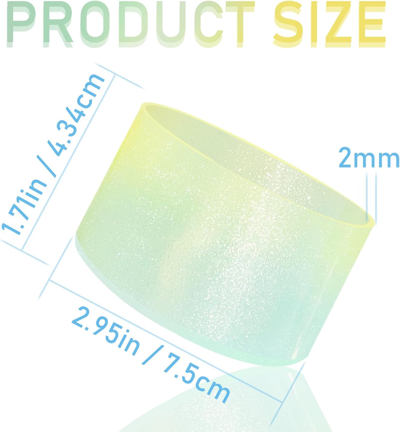 Jelly Luster Glitter Silicone Transparent Boot for Stanley 20-40oz, Compatible with Hydro Flask or Other Water Bottle Tumbler, 2.85-3.0 inch Protective Anti-Slip Bottom Sleeve Cover