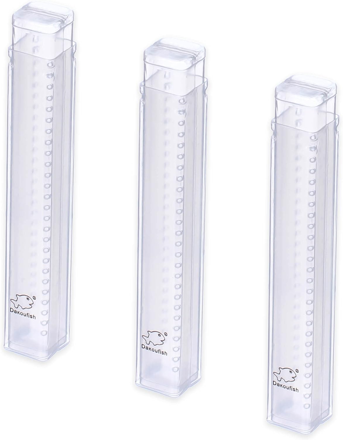 Dakoufish Plastic Straw Carrying Case,3Packs Reusable Collapsible Boxes for 9-13 Inch Straight Drinking Straws Storage Perfect for Travel, Gifts.