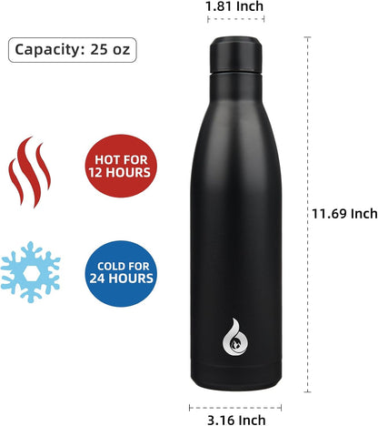 BJPKPK Insulated Water Bottle 12oz Small Stainless Steel Water Bottles Reusable Metal Thermal Keep Cold and Hot,Dreamy Purple - Colors A