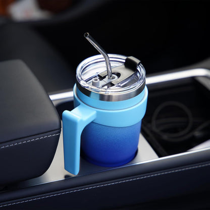BJPKPK Tumbler With Handle And Straw Lid 40 oz Stainless Steel Insulated Coffee Tumbler Cups For Home, Office or Car,Turquoise