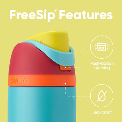 Owala FreeSip Insulated Stainless Steel Water Bottle with Straw, BPA-Free Sports Water Bottle, Great for Travel, 32 Oz, Denim