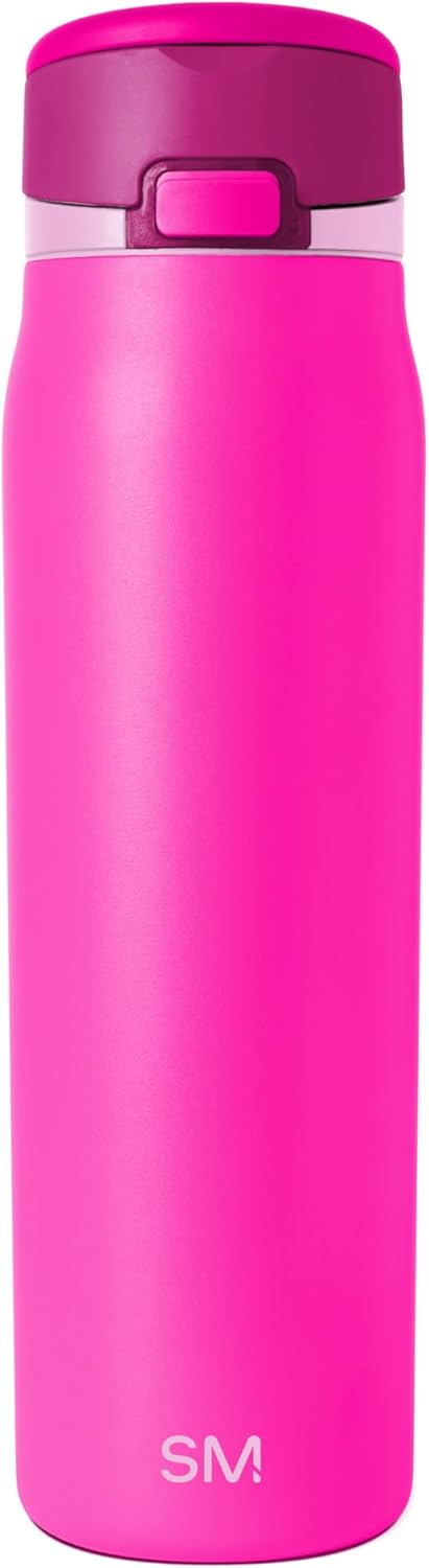 Simple Modern Mesa Loop Water Bottle with Covered Straw and Handle | 24oz Cup Holder Friendly Insulated Stainless Steel Bottles for Travel, Sports and School | Iris Sage - Colors B