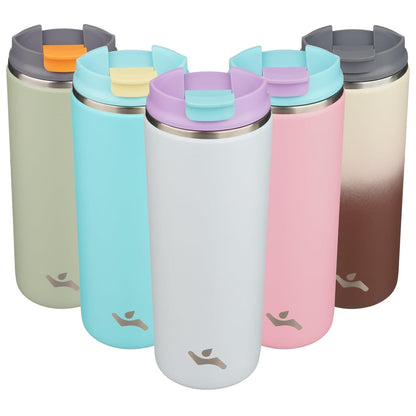 Konokyo Tumbler with Lid, 16 oz Travel Coffee Mug Double Wall Vacuum Stainless Steel Thermal Metal Cup Insulated Water Bottle,Navy Blue