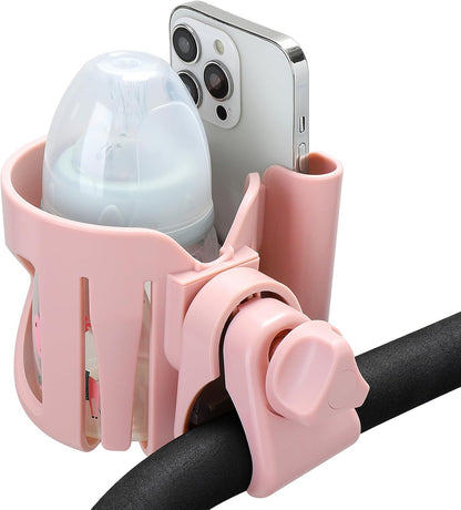 Accmor Stroller Cup Holder, Universal Cup Holder for Walker Wheelchair Bike, 360° Rotatable Stroller Cup Holder Attachment Accessories for Walker, Wheelchair, Scooter