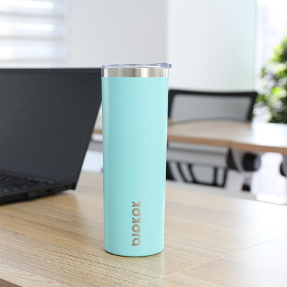BJPKPK Skinny Tumbler with Lid 20 oz Stainless Steel Vacuum Insulated Double Wall Travel Coffee Water Tumblers Cup,White