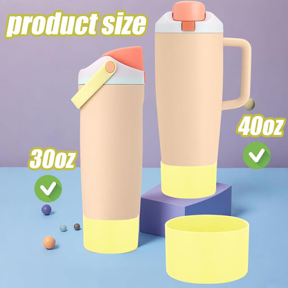 Mity rain 2PCS Protective Silicone Boots for Owala 30oz & 40oz FreeSip Sway Bottles & Tumblers - Accessories for owala, Enhances Stability & Prevents Scratches(Black Cherry)