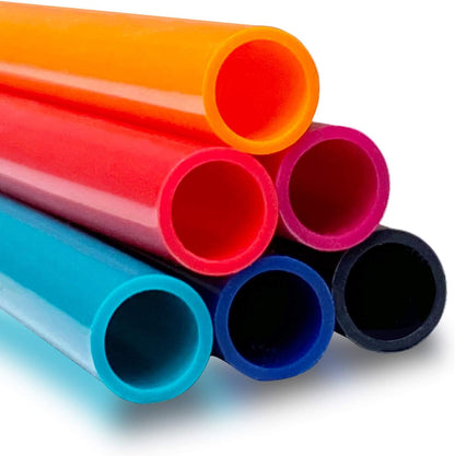 Reusable Silicone Drinking Straws, 12 Pcs Eco Friendly Silicone Straws 2 cleaning Brushes,for 30oz and 20oz Tumblers, Rtic,Yeti, Ozark, (Two-tone Dot, 10 inches)