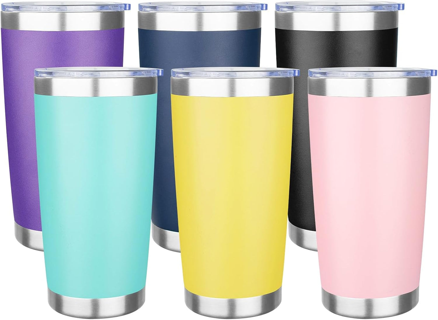 20oz Tumbler with Lid Stainless Steel Insulated Tumblers Travel Coffee Tumbler Bulk Double Wall Vacuum Insulated Water Cup Gifts for Christmas Women Men Her Him Home Office(Navy Blue, 1pack)