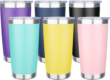 20oz Tumbler with Lid Stainless Steel Insulated Tumblers Travel Coffee Tumbler Bulk Double Wall Vacuum Insulated Water Cup Gifts for Christmas Women Men Her Him Home Office(Navy Blue, 1pack)