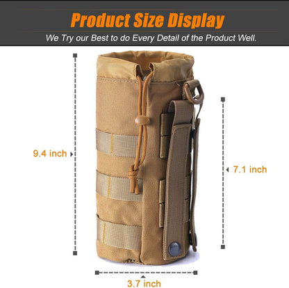 Upgraded Tactical Drawstring Molle Water Bottle Holder Tactical Pouches
