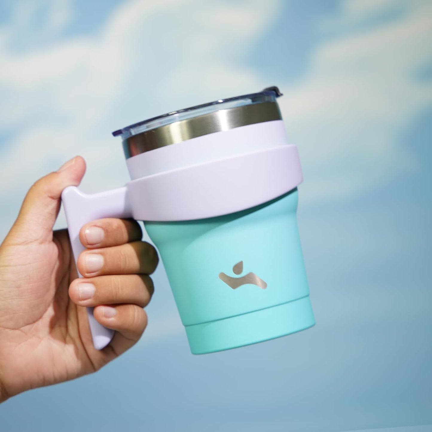 Konokyo 20 oz Tumbler with Handle and 2 Straw 2 Lid, Insulated Water Bottle Stainless Steel Vacuum Cup Reusable Travel Mug,Black