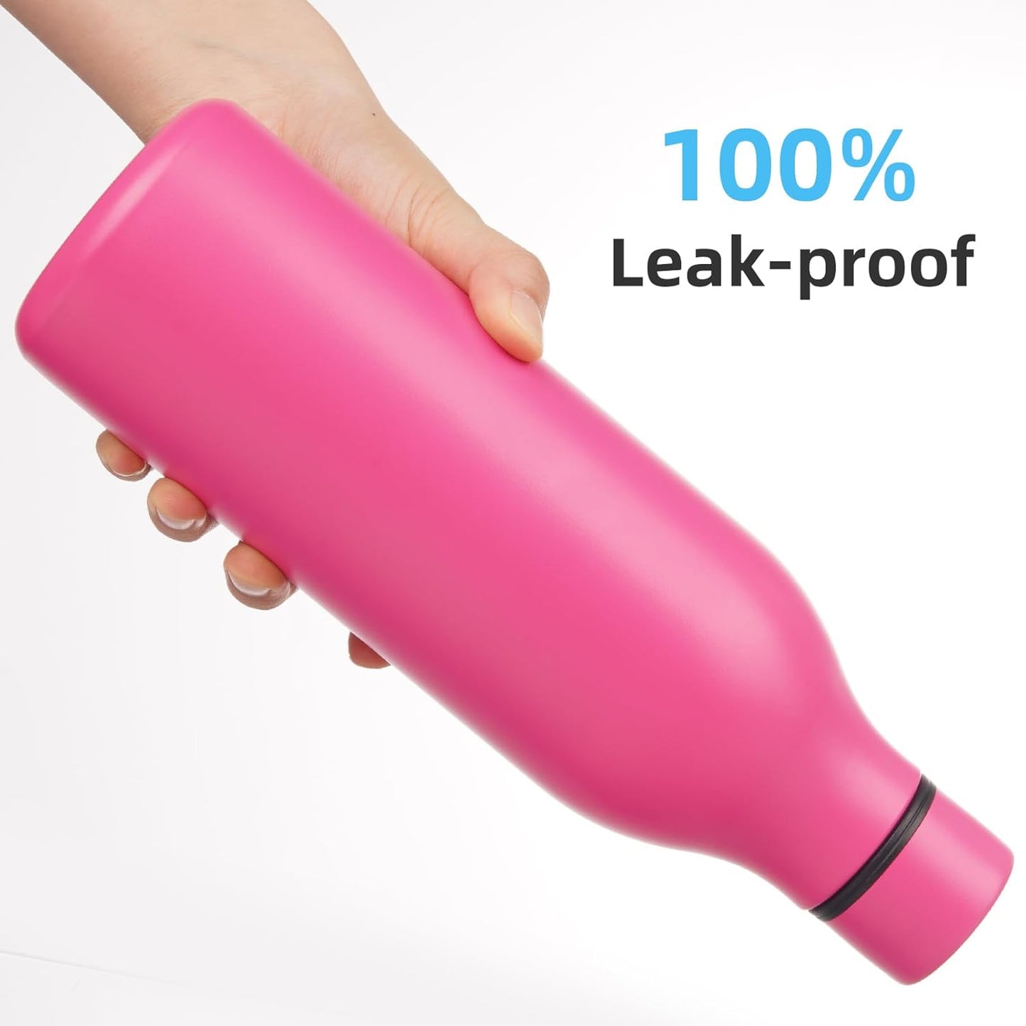 Konokyo Insulated Water Bottle with Strap,18 oz Double Wall Stainless Steel Vacuum Bottles Metal Water Flask,Macaron Green - Colors B